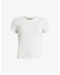 AllSaints - Stevie Round-neck Slim-fit Organic-cotton T-shirt - Lyst