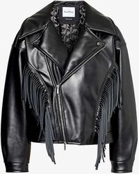 House Of Sunny - Athena Relaxed-fit Faux-leather Jacket - Lyst