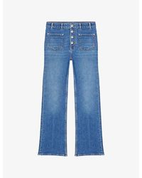 Maje - Straight-Leg High-Rise Denim Jeans - Lyst