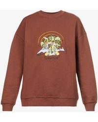 House Of Sunny - Plantasia Embroidered Cotton-jersey Sweatshirt - Lyst