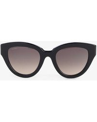 Max Mara - Branded-temple Cat-eye Acetate Sunglasses - Lyst