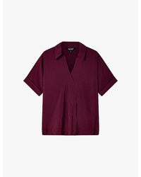 Whistles - Sasha Collared Relaxed-Fit Woven Shirt - Lyst