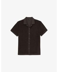 Reiss - Eden Cuban-Collar Towelling Shirt - Lyst