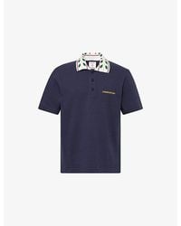 CASABLANCA - Laurel Pique Cotton Polo T-Shirt - Lyst