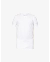 FALKE - Regular-Fit Crewneck Stretch-Cotton T-Shirt Pack Of Two - Lyst