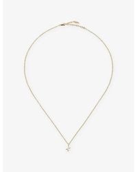Missoma - Fine Initial Mini K 14Ct Pendant Necklace - Lyst