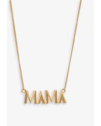 Rachel Jackson - Mama 22ct Yellow -plated Sterling Silver Necklace - Lyst