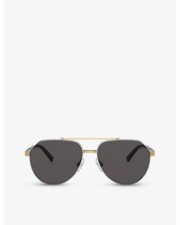 Dolce & Gabbana - Dg2288 Pilot-frame Steel Sunglasses - Lyst
