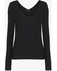 Whistles - Ribbed Jersey Top - Lyst