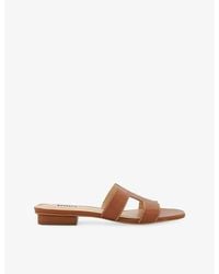 Dune - Loupe Wide-Fit Leather Sandals - Lyst