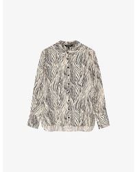 Whistles - Zebra-Print Regular-Fit Woven Shirt - Lyst