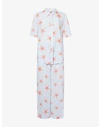 It's 9pm - X Oceanus Antibes Starfish-Print Woven Pyjama Set - Lyst