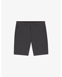 BOSS - Straight-Leg Slim-Fit Brand-Print Stretch-Woven Shorts - Lyst