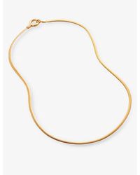 Monica Vinader - Snake Chain 18Ct-Vermeil Sterling- Necklace 50Cm - Lyst