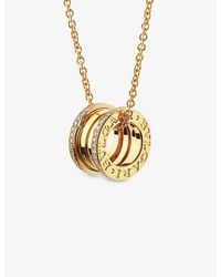 BVLGARI - B.Zero1 18Ct- And 0.14Ct Brilliant-Cut Diamond Pendant Necklace - Lyst