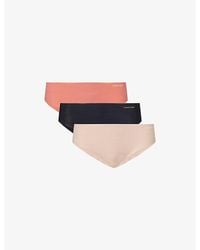 Calvin Klein - Invisibles Hipster Pack Of Three Jersey Briefs - Lyst