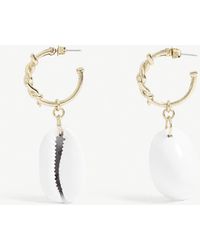 Max Mara Seashell Earrings - White