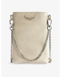 Zadig & Voltaire - Rock Brand-Plaque Leather Phone Pouch - Lyst