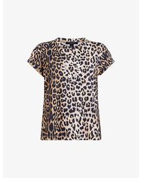 AllSaints - Tiepo Anna Leopard Print Organic-cotton T-shirt - Lyst