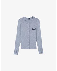 The Kooples - Patch-Pocket Long-Sleeve Jersey T-Shirt - Lyst