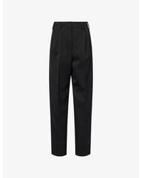Givenchy - Double-Pleated Tailored Wool Trousers - Lyst