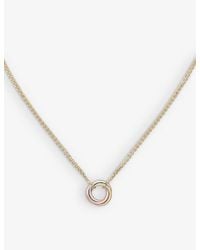 Cartier - Trinity Small 18ct White, Rose, Yellow-gold Pendant Necklace - Lyst