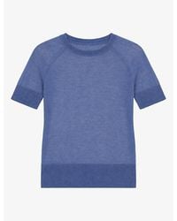JOSEPH - Poena Round-Neck Short-Sleeve Cashmere Top - Lyst