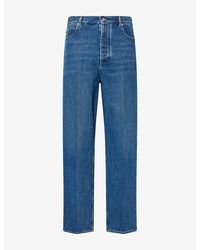 Bottega Veneta - Washed Wide-Leg Cotton Denim Jeans - Lyst