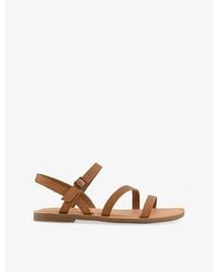 TOMS - Kira Ankle-Strap Leather Sandals - Lyst