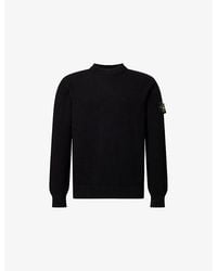 Stone Island - Ribbed Compass-Badge Cotton Jumper - Lyst