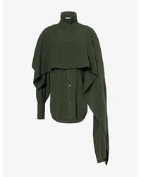 DARKPARK - Georgia Detachable Scarf Cashmere And Wool Shirt - Lyst