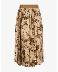 Uma Wang - Gillian Floral Cotton Midi Skirt - Lyst