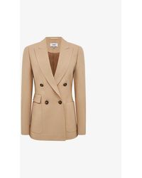 Reiss - Larsson Double-breasted Wool-blend Jacket - Lyst