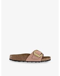 Birkenstock - Madrid Big Buckle Nubuck-Leather Sandals - Lyst