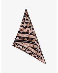 PUCCI - Manuba Print Silk Triangle Scarf - Lyst