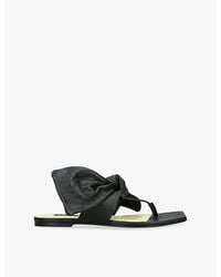 Givenchy - Boudoir Bow Flat Leather Sandals - Lyst