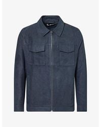 Arne - Slim-Fit Faux Suede Jacket - Lyst