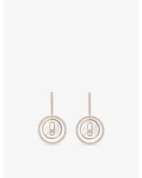Messika - Lucky Move 18Ct Rose- 0.53Ct Diamond And Mother-Of-Pearl Earrings - Lyst