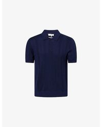 Arne - Arles Wave Textured Woven Polo Shirt - Lyst