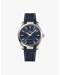 Omega - 220.12.38.20.03.001 Seamaster Aqua Terra Steel And Rubber Automatic Watch - Lyst