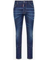 DSquared² - Vy Blue Cool Guy Regular-fit Tapered-leg Stretch-denim Jeans - Lyst