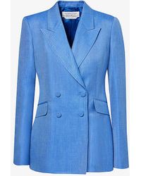 Gabriela Hearst - Stephanie Peak-lapel Regular-fit Wool, Silk And Linen-blend Blazer - Lyst