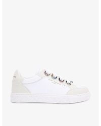 Kurt Geiger - Kensington Eyelet-Embellished Leather Low-Top Trainers - Lyst