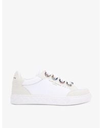 Kurt Geiger - Kensington Eyelet-Embellished Leather Low-Top Trainers - Lyst