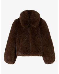Whistles - Collared Regular-Fit Faux-Fur Jacket - Lyst