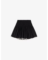 Maje - Embellished-Trim Woven Mini Skirt - Lyst