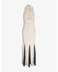 OMNES - Vivi Polka-Dot Chiffon Maxi Dress - Lyst