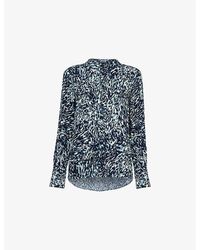 Whistles - Leopard Swirl-Print Satin Shirt - Lyst