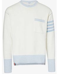 Thom Browne - Hector Icon Four-bar Cotton-knit Jumper - Lyst