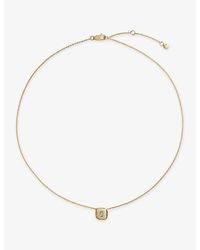 Monica Vinader - Gemdrop 18Ct Vermeil And Topaz Chain Necklace - Lyst